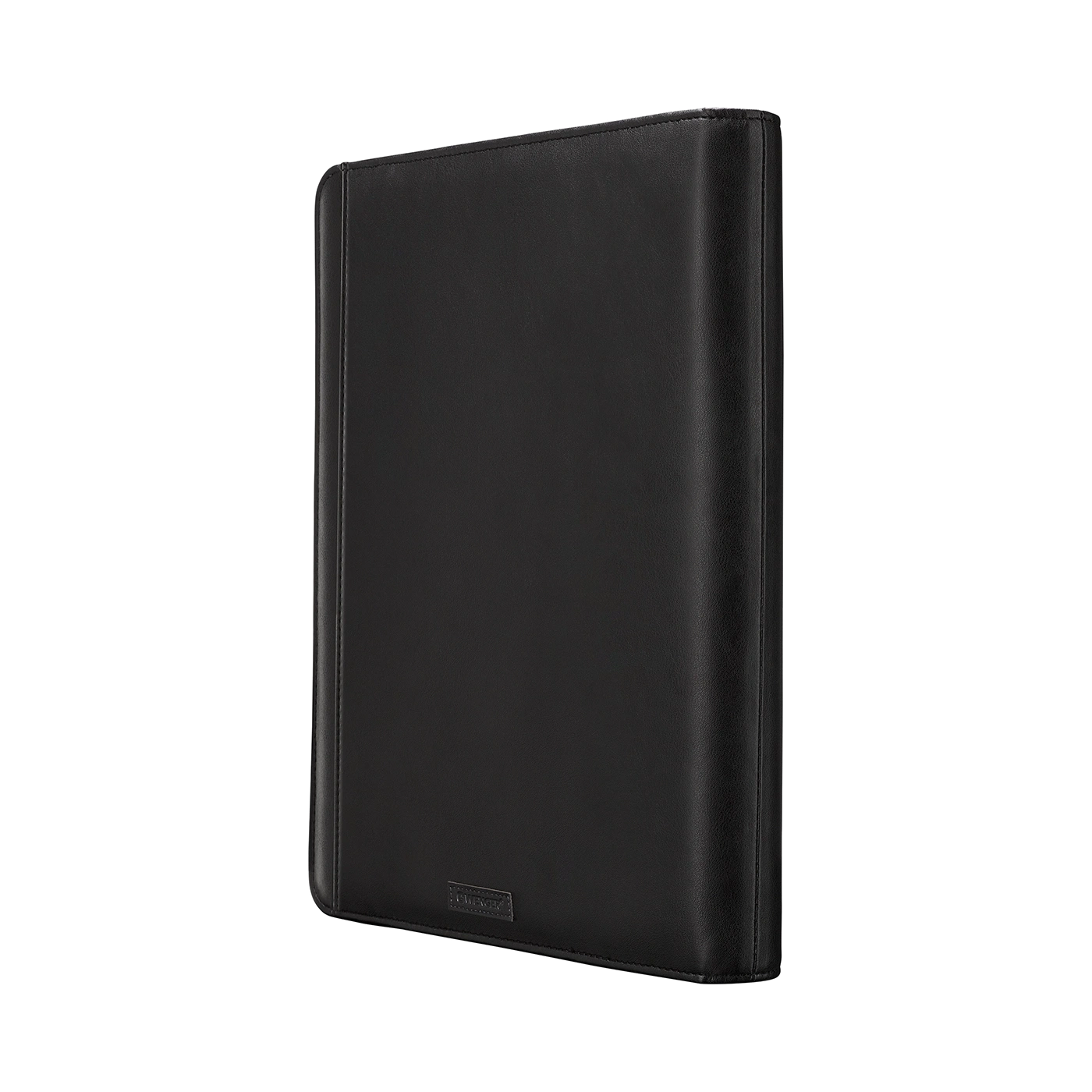 Black leather notebook, elegant design, high-quality craftsmanship, business accessory, office supply