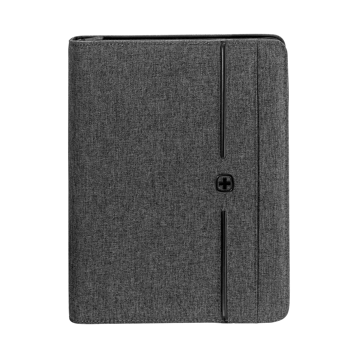 Writing case with ring binder and tablet compartment, grey Organiser for important accessories