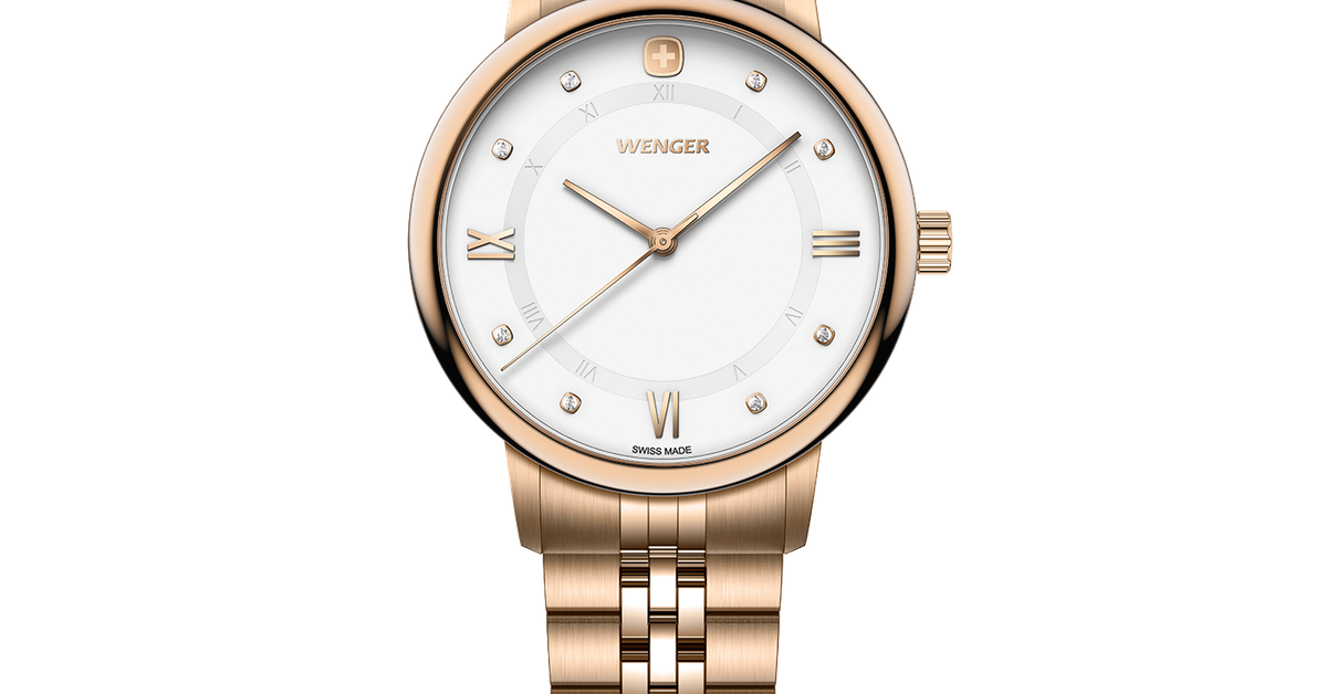 Wenger Urban Donnissima Women's watch rose-gold-white Ø 35 mm
