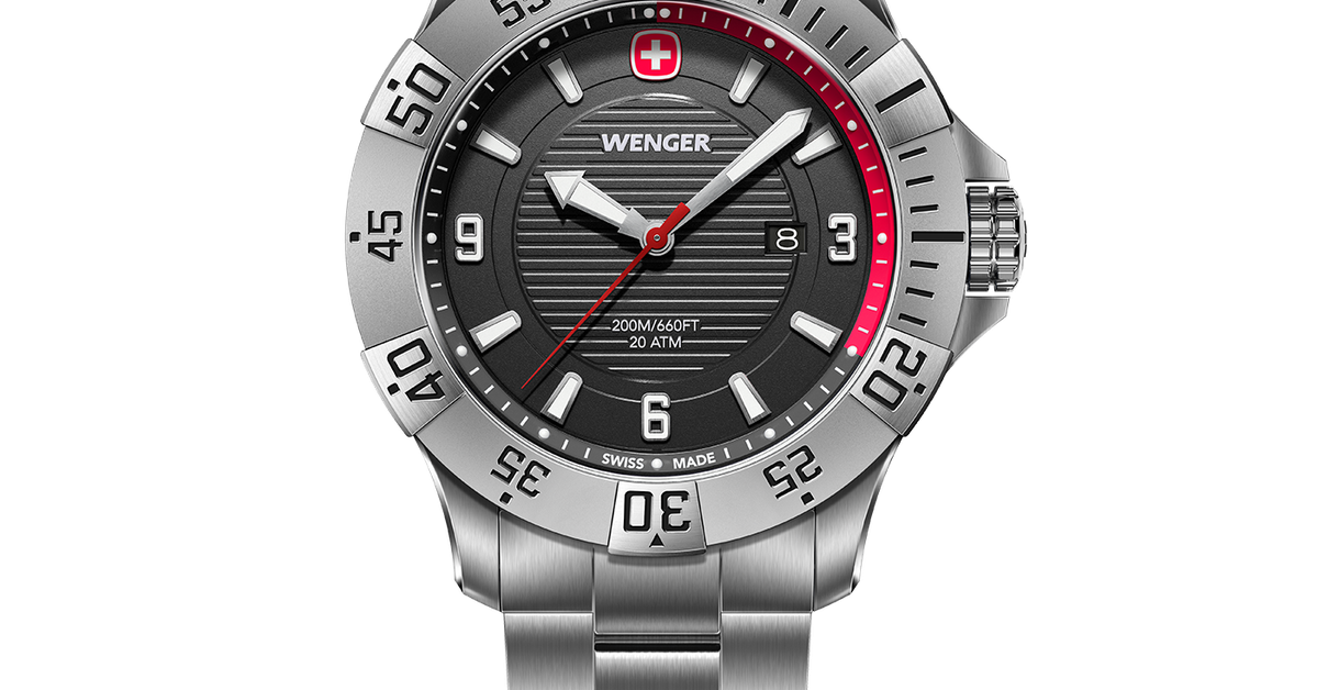 Wenger Seaforce Men's watch silver-black Ø 43 mm