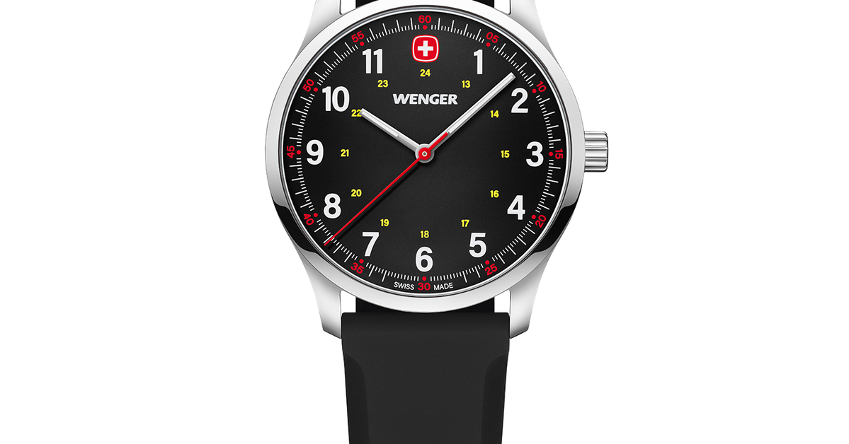 Wenger City Sport Ladies' watch black, silicone Ø 34 mm