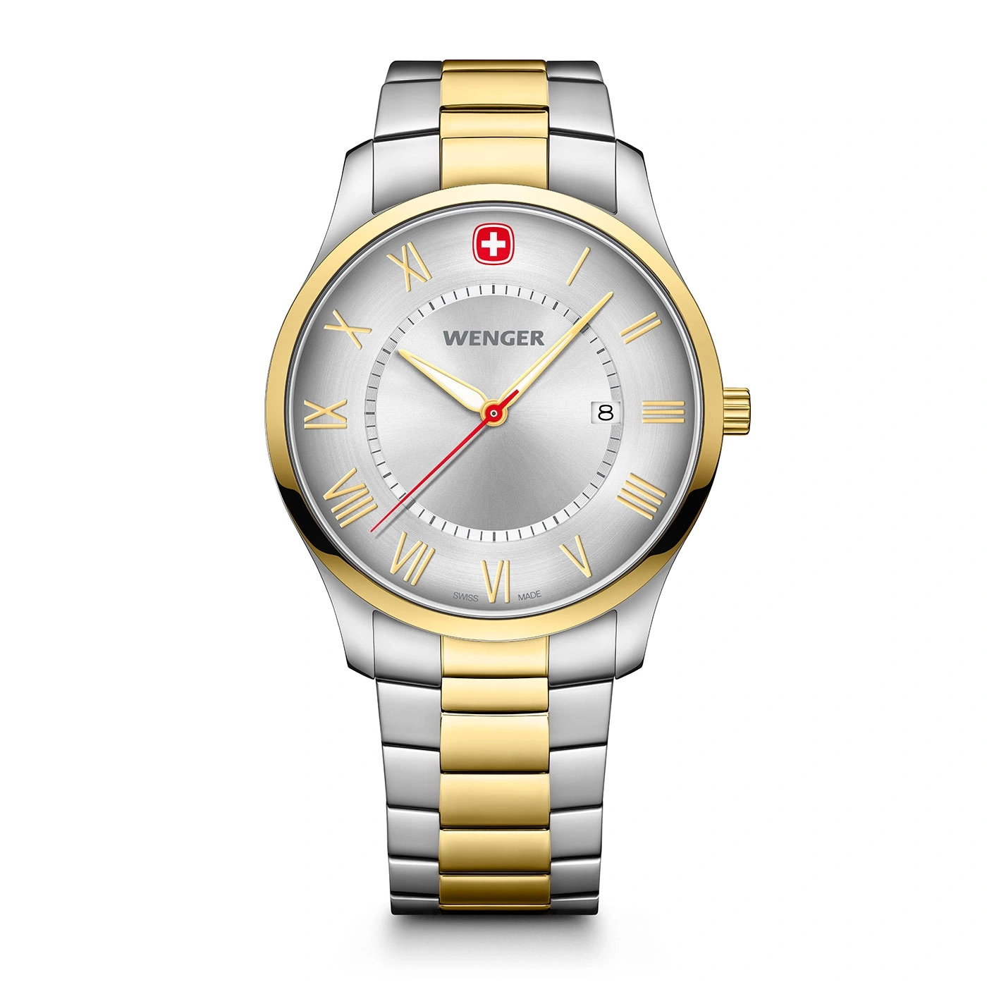 Men's watch two-coloured, silver Ø 42 mm Slim, minimalist watch in a classic design