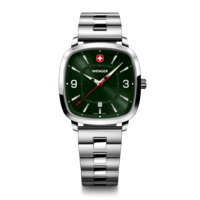 Men's watch silver-green Ø 37 mm A classic, sporty watch with a modern twist
