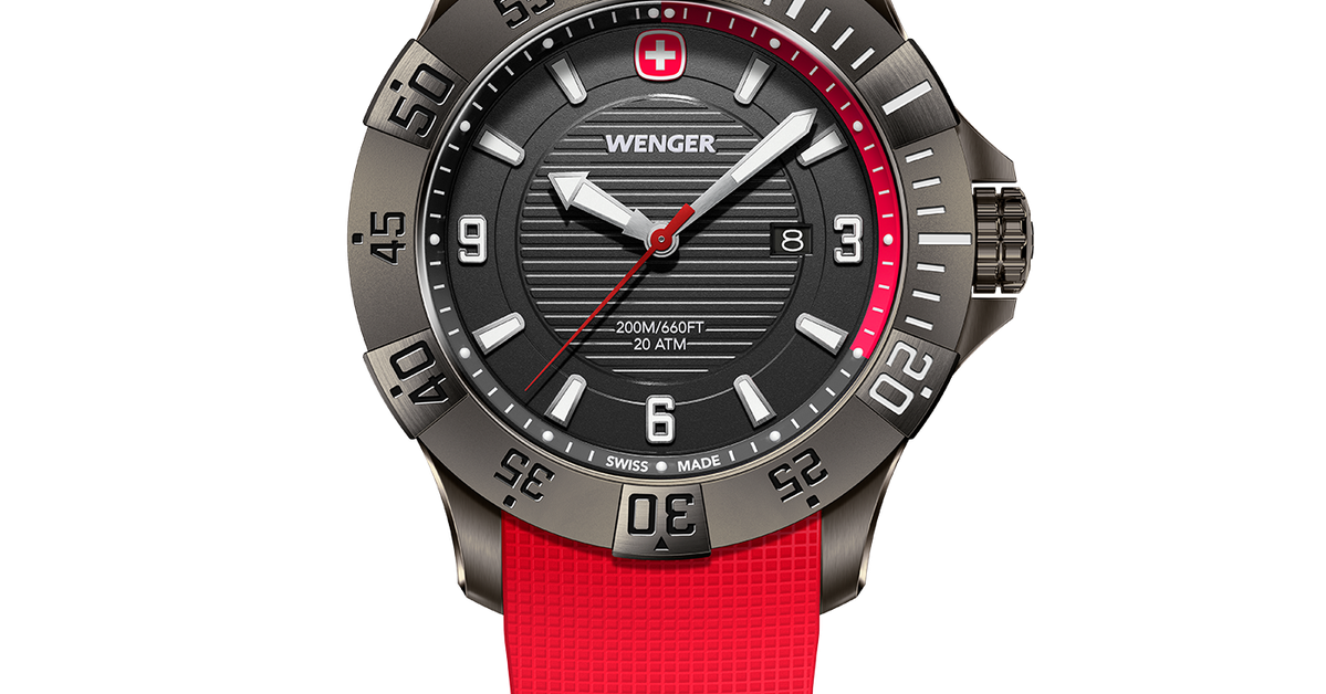 Wenger Seaforce Men's watch red-grey Ø 43 mm