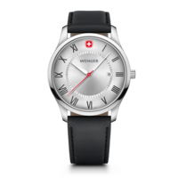 Men's watch black-silver Ø 42 mm Slim, minimalist watch in a classic design