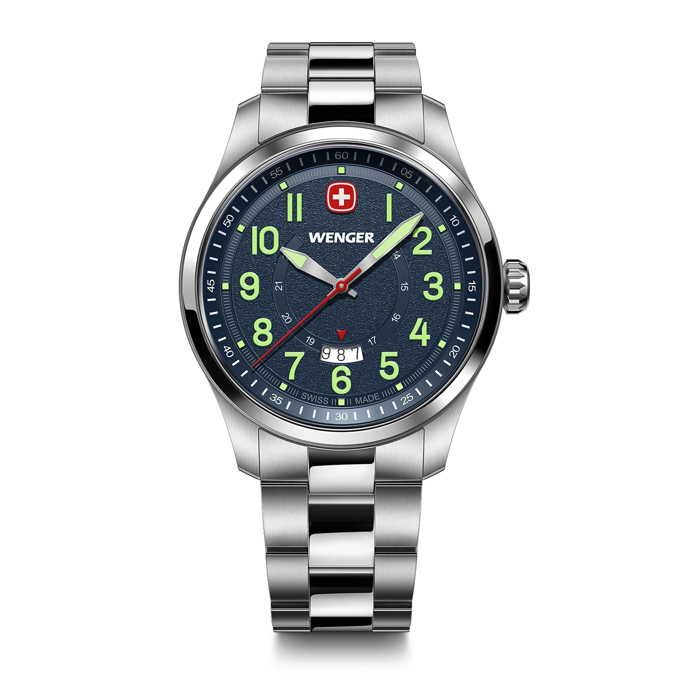Men's watch blue-silver Ø 43 mm Sporty quartz watch with unrivalled aesthetics