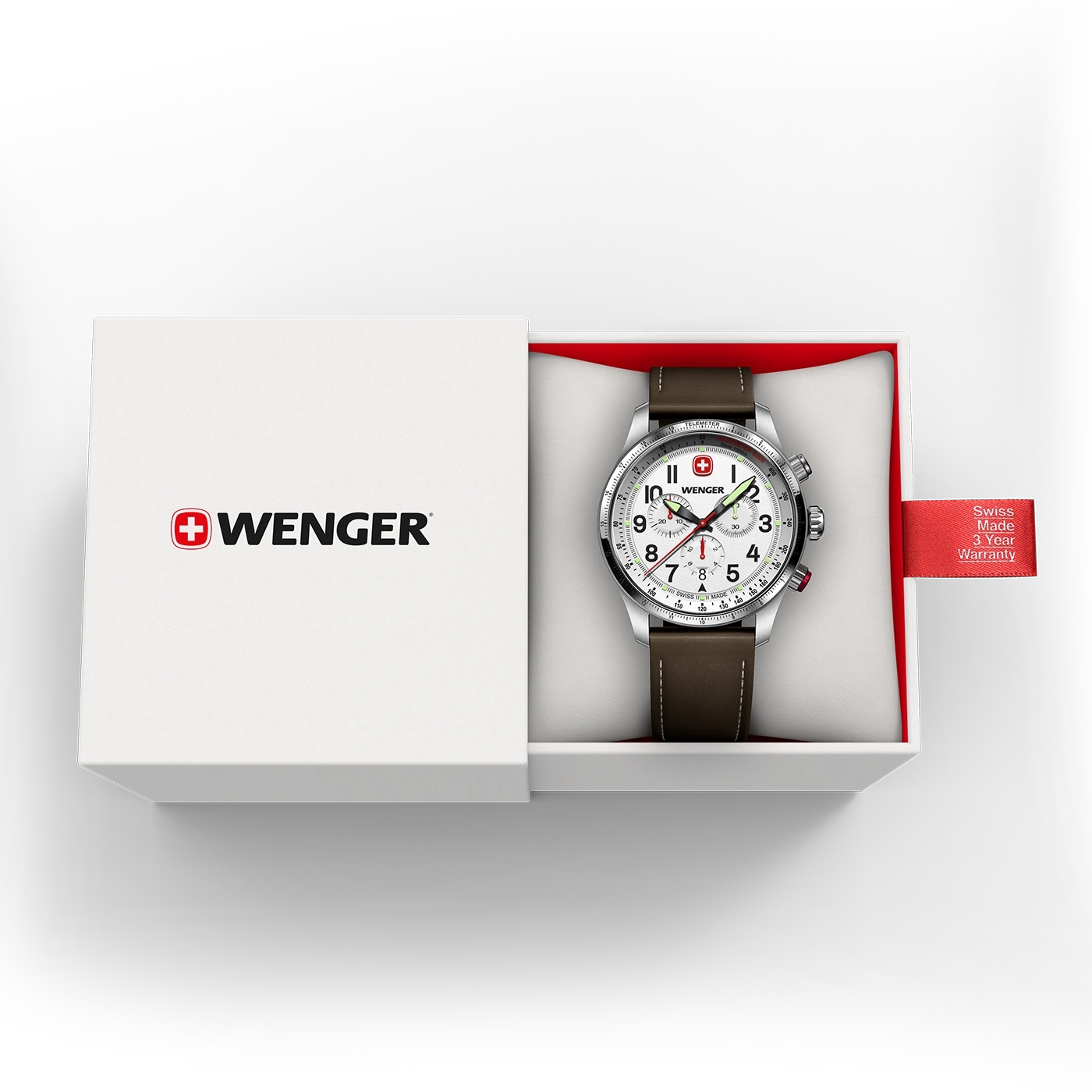 Wenger Uhr in einer Box mit Garantie. Schweizer Uhr.