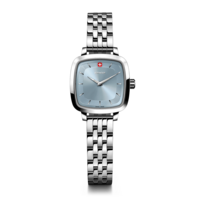 Ladies' watch silver-blue Ø 27 mm A timeless, classic watch with a modern twist