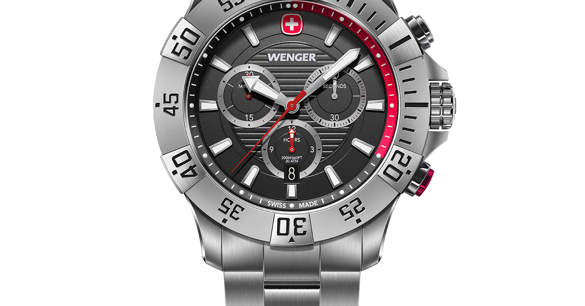 Wenger Seaforce Chrono men's watch silver Ø 43 mm