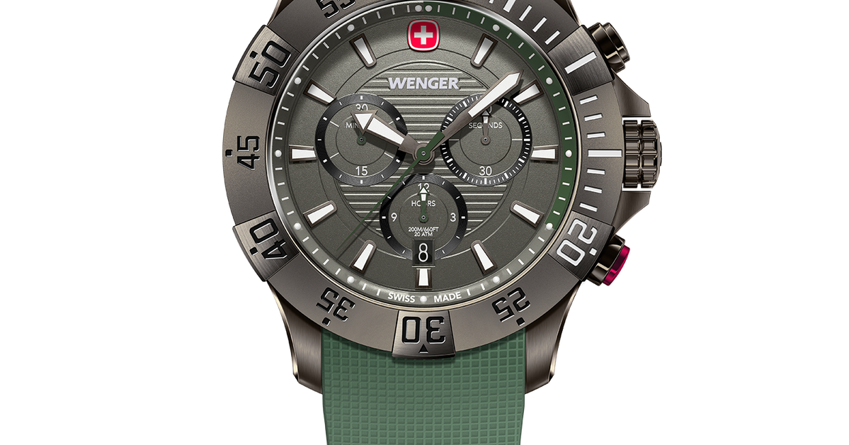 Wenger Seaforce Chrono men's watch green-grey Ø 43 mm