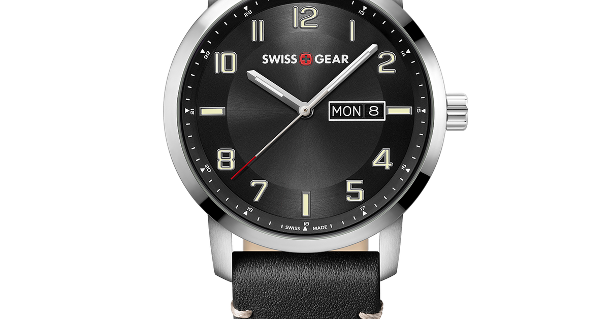 Wenger Swissgear Men's watch black-silver Ø 42 mm