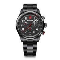 Chrono men's watch black, silicone Ø 43 mm Sporty chronograph with unrivalled aesthetics