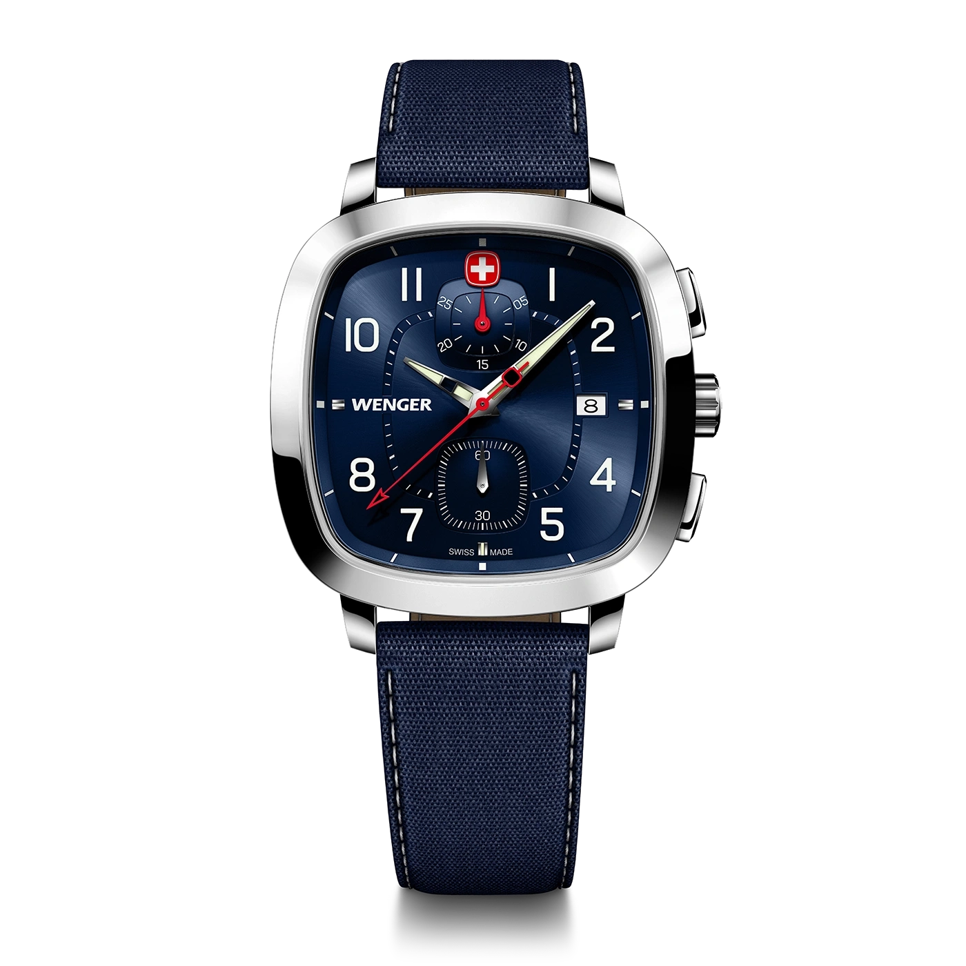 Chrono men's watch blue-silver Ø 39.5 mm A classic, sporty chronograph with a modern twist