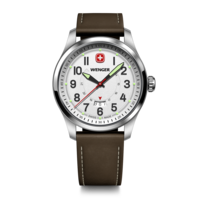 Men's watch silver-brown Ø 43 mm Sporty quartz watch with unrivalled aesthetics