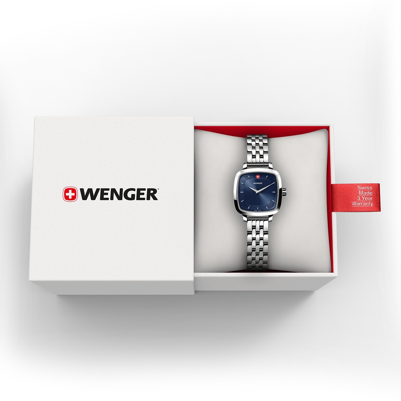 Wenger watch in a box. Swiss made watch with a 3-year warranty.