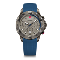 Chrono men's watch blue-grey Ø 43 mm Sporty, water-resistant quartz chronograph for all urban adventurers