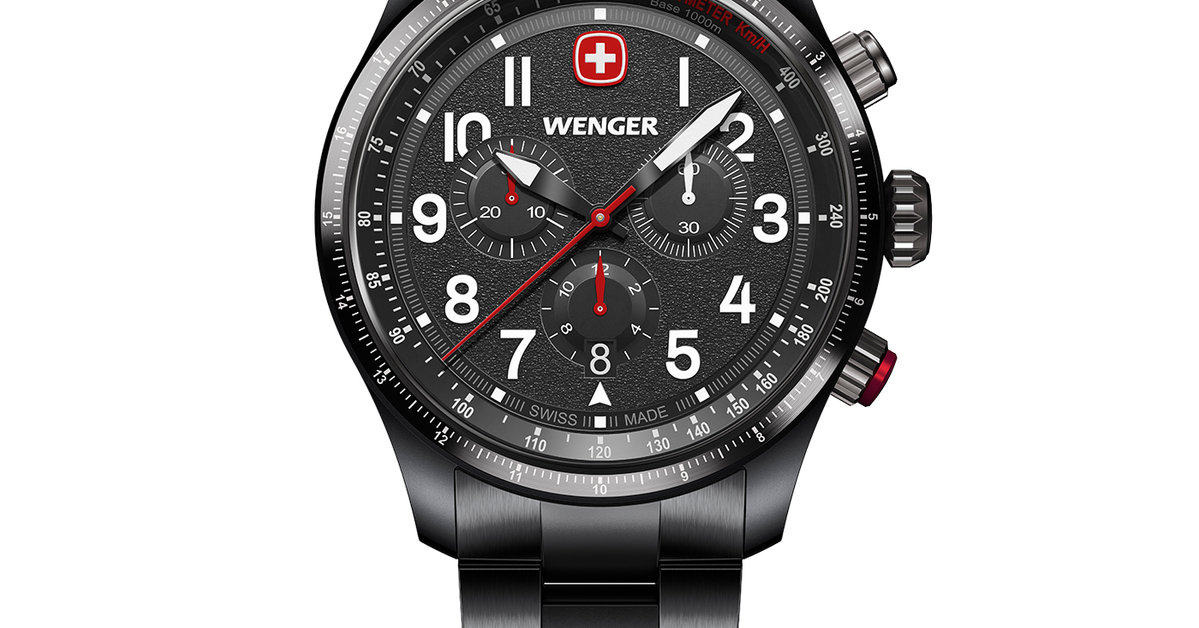 Wenger chrono-men-s-watch-black-silicone-43-mm