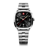 Men's watch silver-black Ø 37 mm A classic, sporty watch with a modern twist