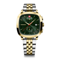 Chrono men's watch two-coloured-green Ø 39.5 mm A timeless, classic chronograph with a modern twist