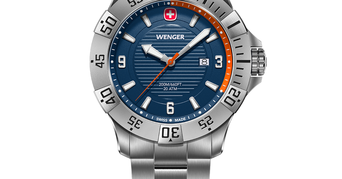 Wenger Seaforce Men's watch silver-blue Ø 43 mm
