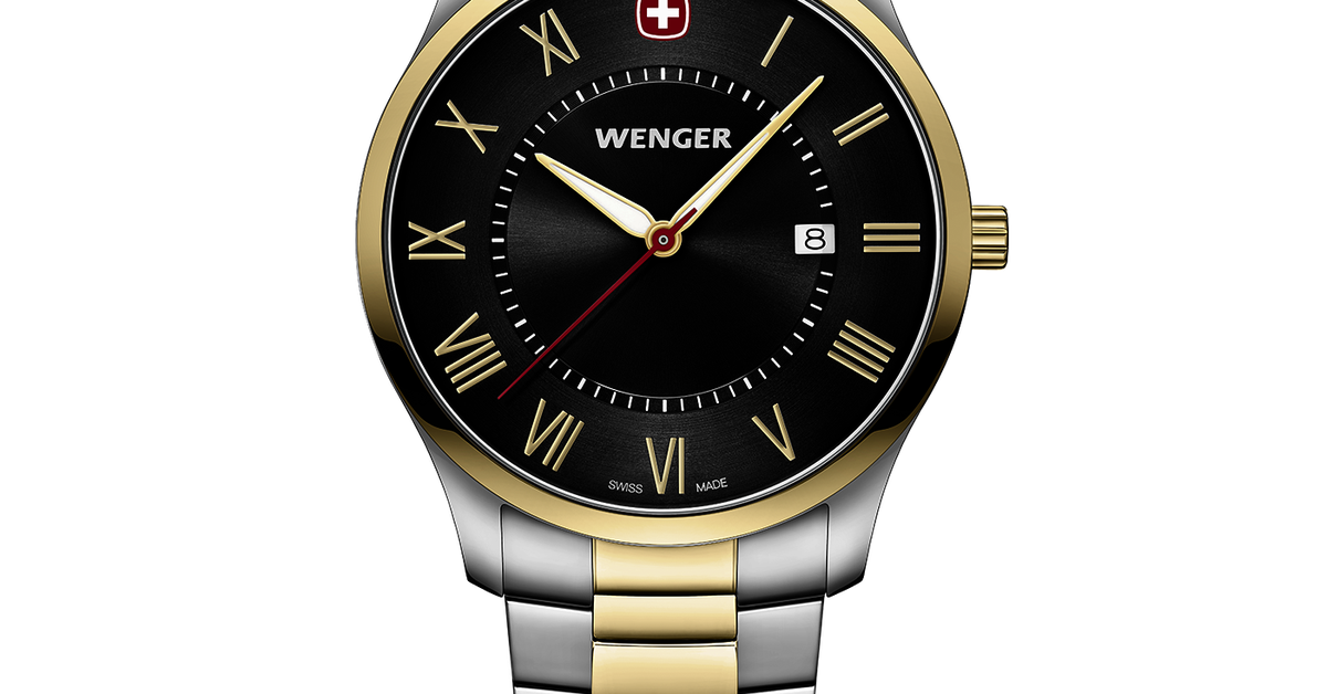 Wenger City Classic Men's watch two-coloured, black Ø 42 mm