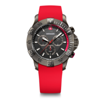 Chrono men's watch red-grey Ø 43 mm Sporty, water-resistant quartz chronograph for all urban adventurers