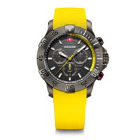 Chrono men's watch yellow-grey Ø 43 mm Sporty, water-resistant quartz chronograph for all urban adventurers