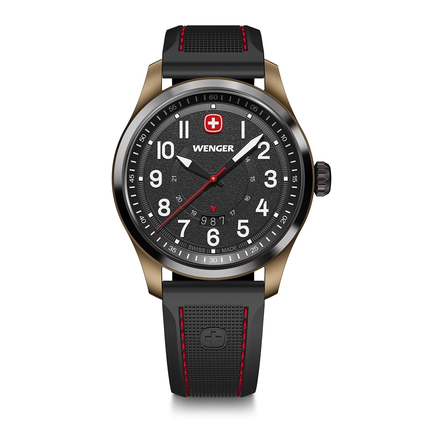 Men's watch bronze-black Ø 43 mm Sporty quartz watch with unrivalled aesthetics