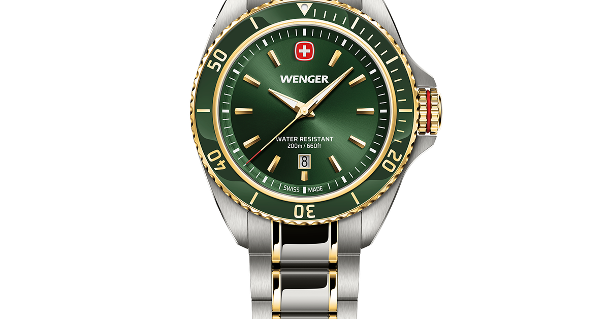 Wenger Executive Women's watch gold-green Ø 34 mm