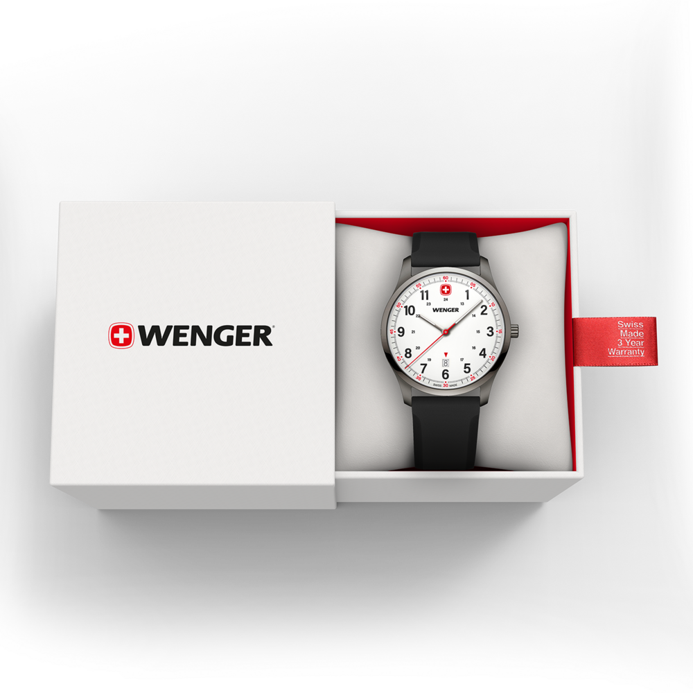 Wenger watch in box with warranty. Swiss made quality timepiece.