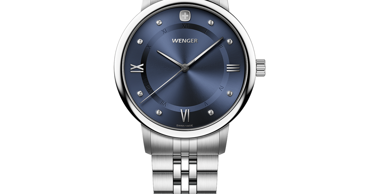 Wenger Urban Donnissima Women's watch silver-blue Ø 35 mm