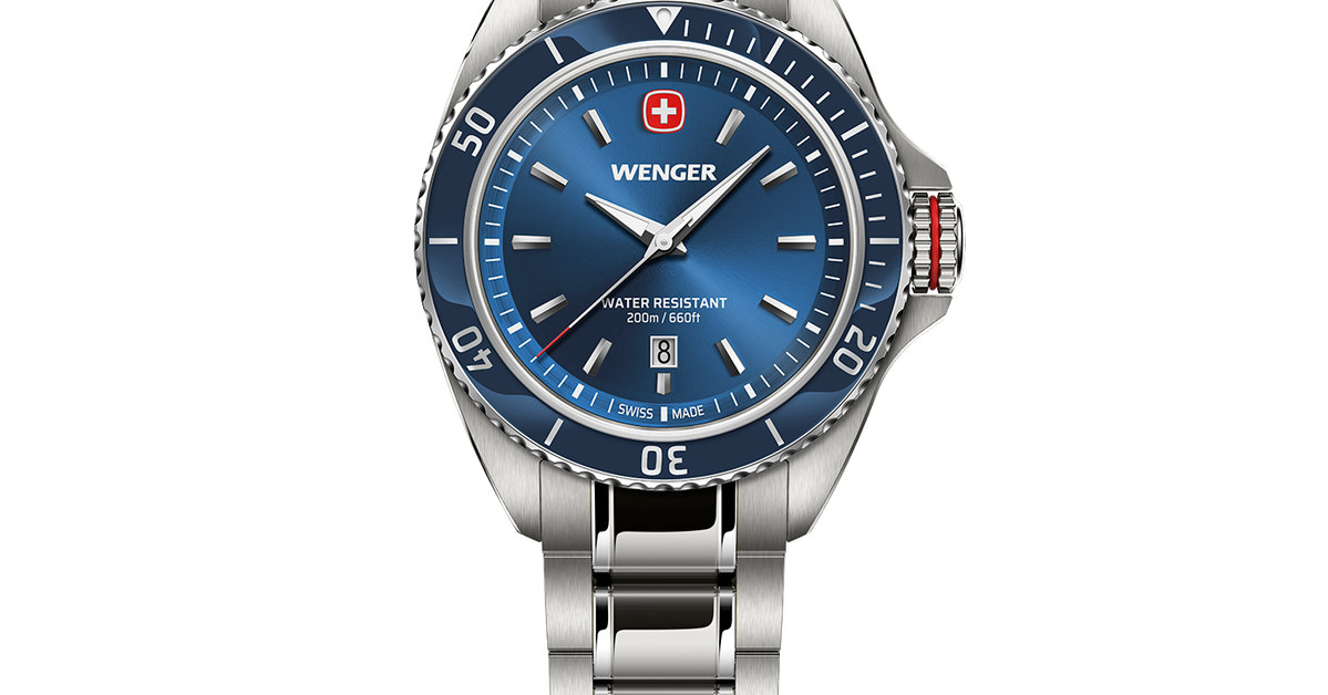 Wenger Executive Women's watch silver-blue Ø 34 mm