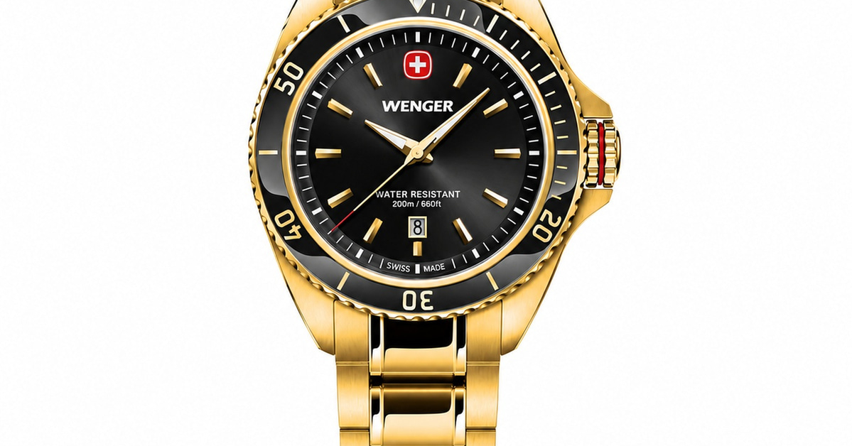 Wenger Executive Women's watch gold-black Ø 34 mm