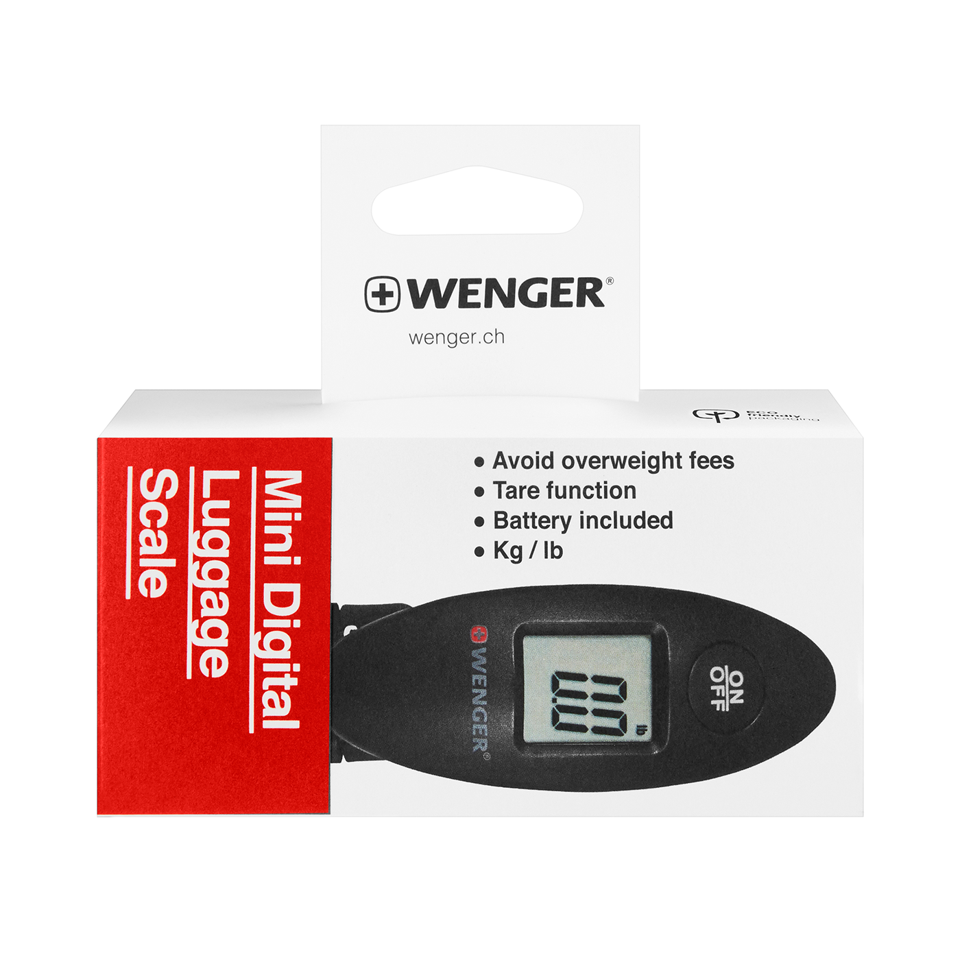 Wenger Mini Digital Luggage Scale, avoids overweight fees, tare function, battery included.