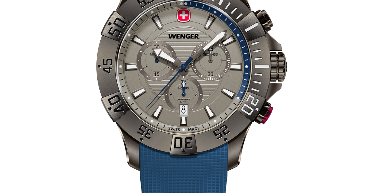 Wenger Seaforce Chrono men's watch blue-grey Ø 43 mm