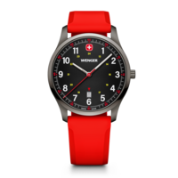 Men's watch red Ø 42 mm Slim, minimalist watch with a sporty design