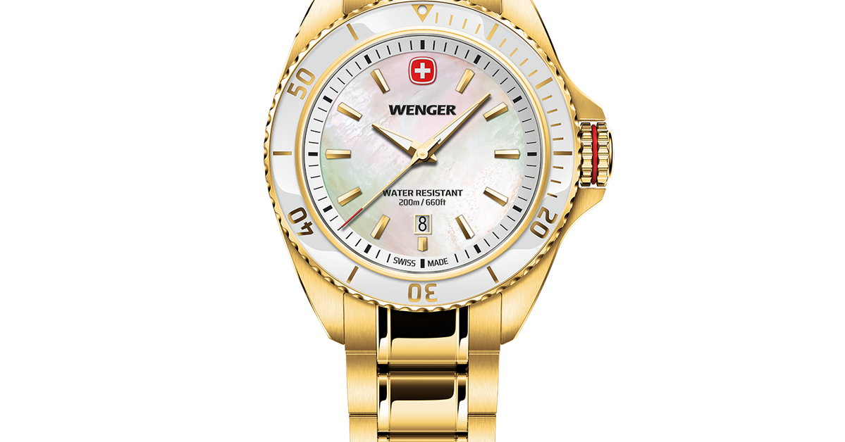 Wenger Executive Women's watch gold-white Ø 34 mm