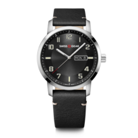 Men's watch black-silver Ø 42 mm Multifunctional watch with day and date display