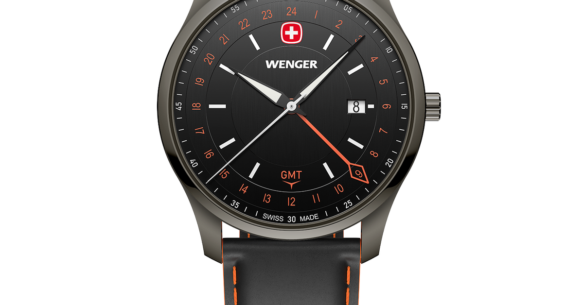 Wenger City GMT Men's watch black-black Ø 42 mm