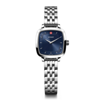 Ladies' watch silver-blue Ø 27 mm A timeless, classic watch with a modern twist