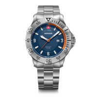 Men's watch silver-blue Ø 43 mm Sporty, water-resistant quartz watch for all urban adventurers
