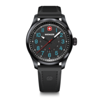 Men's watch black, silicone Ø 43 mm Sporty quartz watch with unrivalled aesthetics