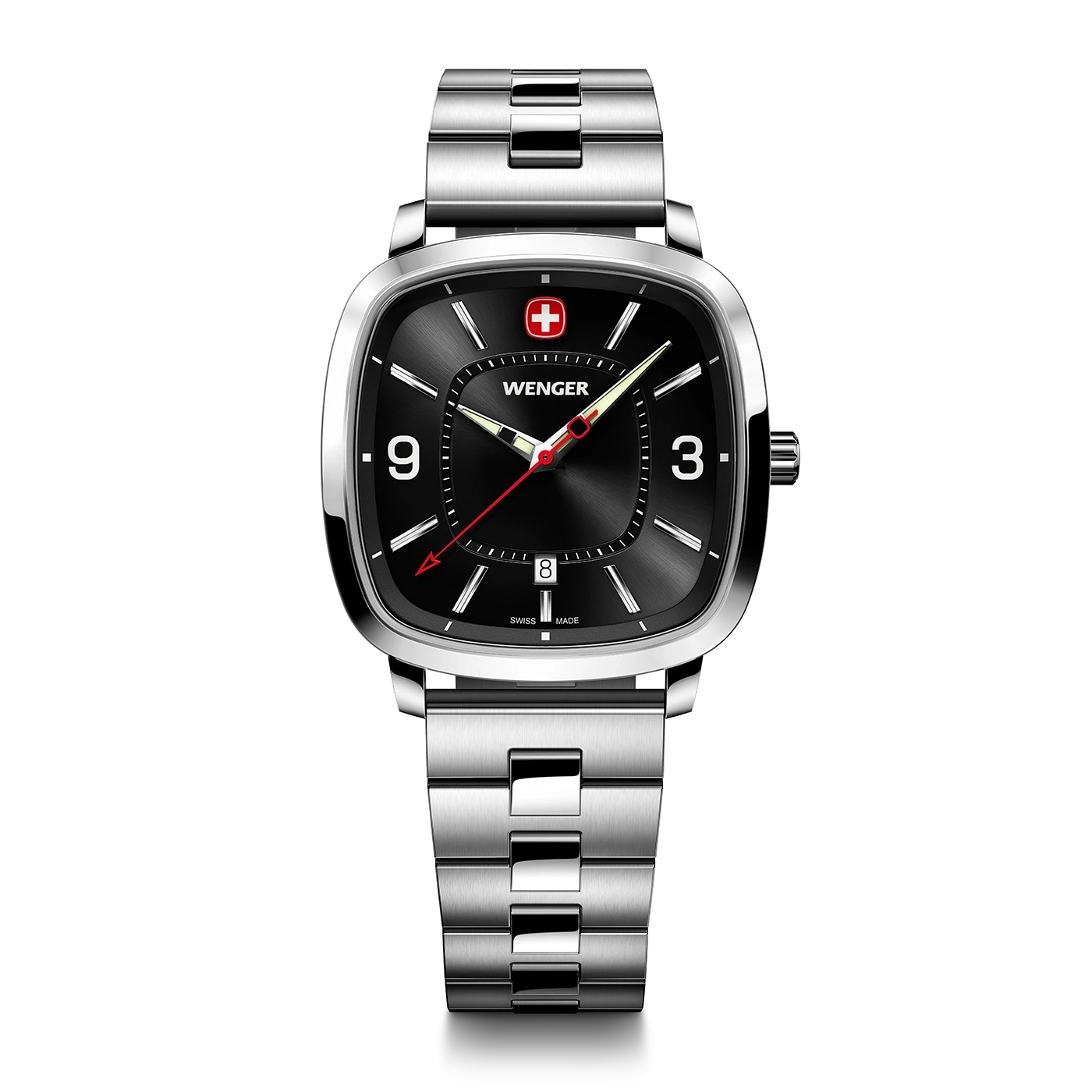 Men's watch silver-black Ø 37 mm A classic, sporty watch with a modern twist