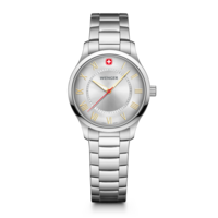 Ladies' watch silver Ø 34 mm Slim, minimalist watch in a classic design