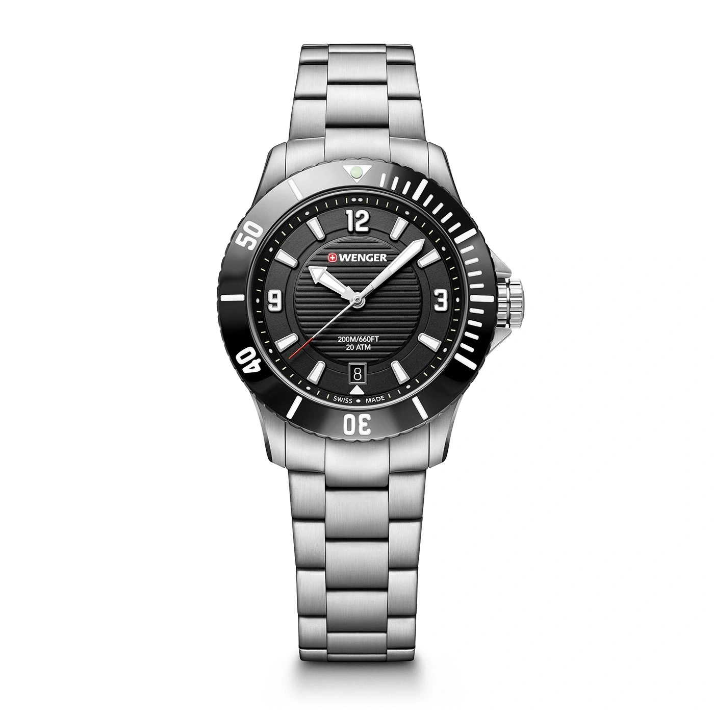 Ladies' watch silver Ø 35 mm Waterproof watch with quartz movement