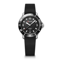 Ladies' watch black Ø 35 mm Waterproof watch with quartz movement