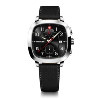 Chrono men's watch black-silver Ø 39.5 mm A classic, sporty chronograph with a modern twist