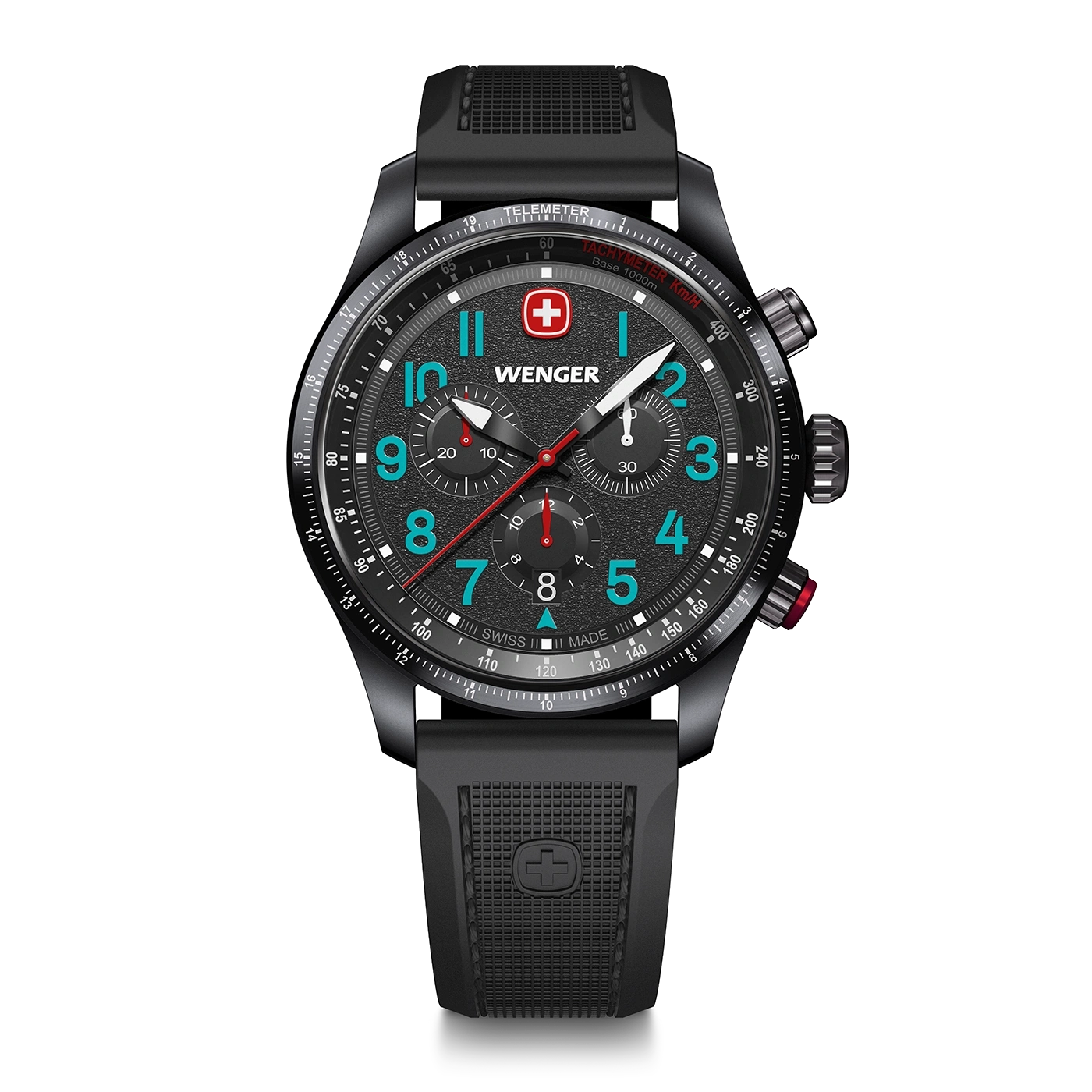Chrono men's watch black Ø 43 mm Sporty chronograph with unrivalled aesthetics